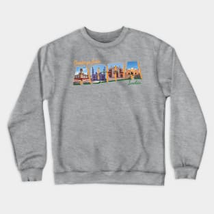 Greetings from Agra in India Vintage style retro souvenir Crewneck Sweatshirt